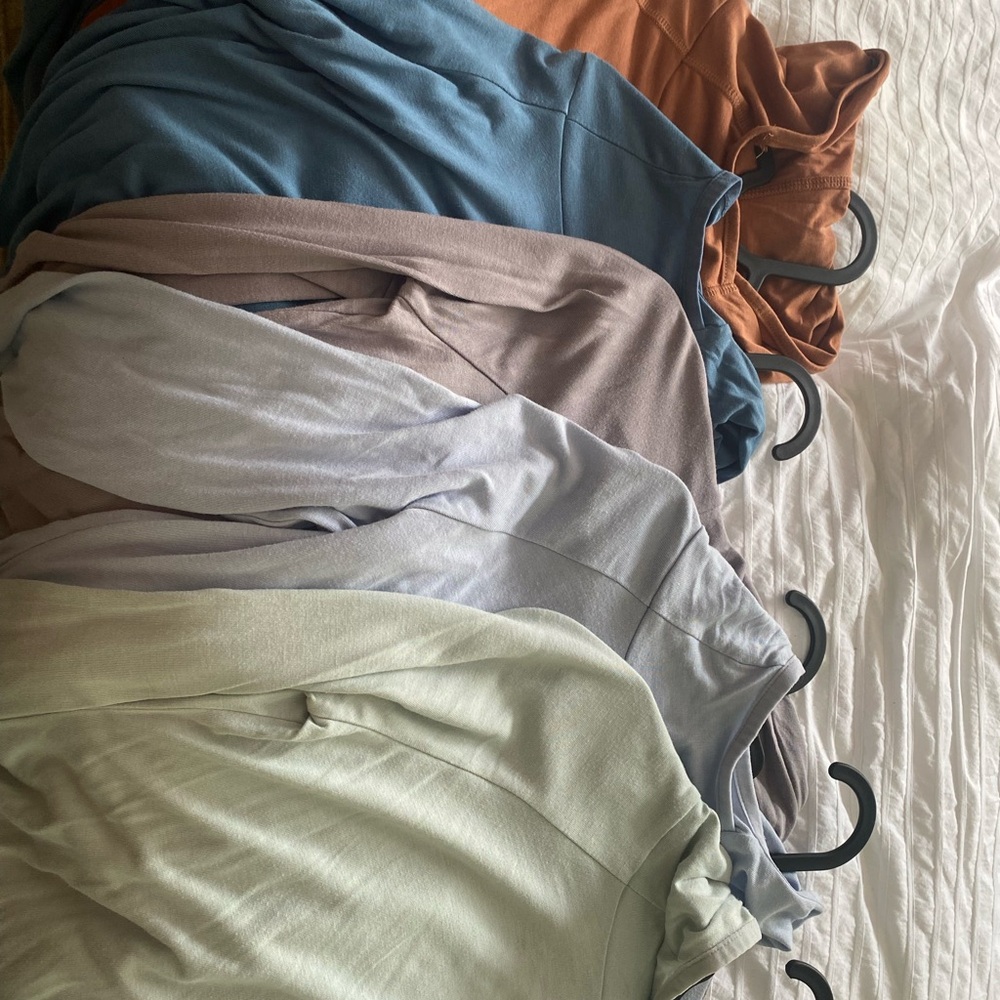 Free Fly Apparel Long Sleeve Tee Blue and Orange